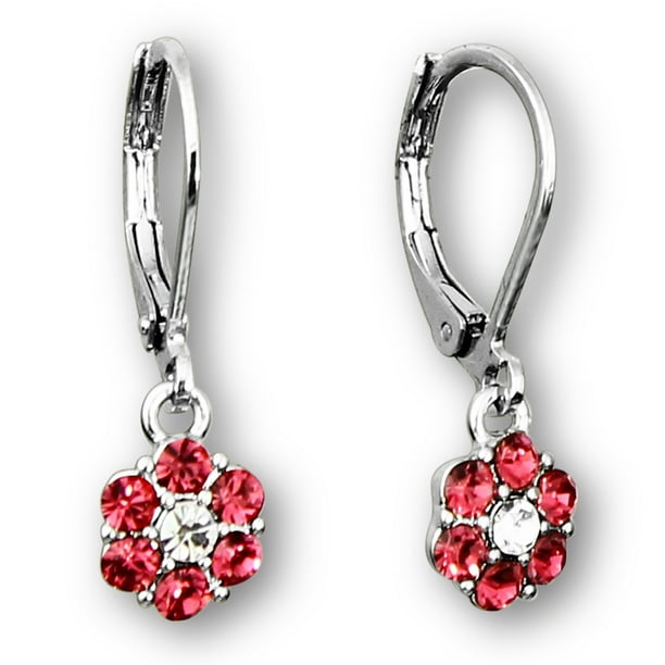 Details about   4MM Heart Shaped Garnet Ribbon Earrings with Diamond in Silver/Gold/Platinum 